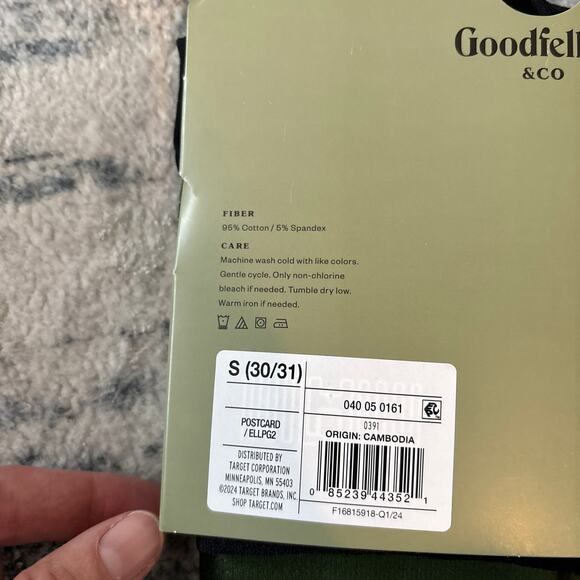 NWT Goodfellow & Co Comfort Boxer Trunks Black Green Men's Size Small 2 Pairs - Picture 4 of 4